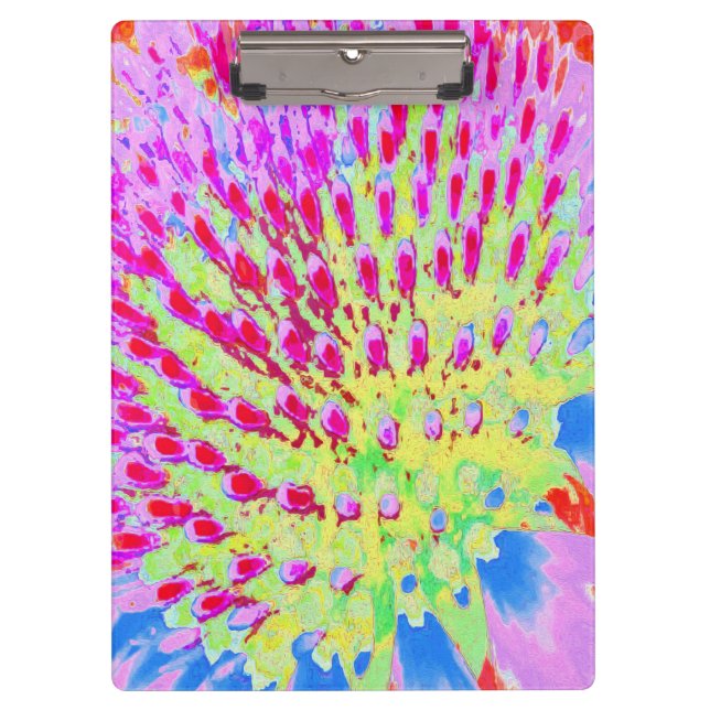 Pranchetas Flor de Cone Abstrata Arco-Íris Multicolorida (Frente)