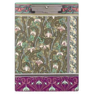 Pranchetas Flor de galanto art nouveau verneuil roxo verde