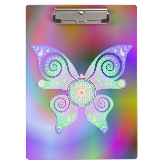 Pranchetas Flor de Vida / Blume des Lebens - borboleta (Frente)