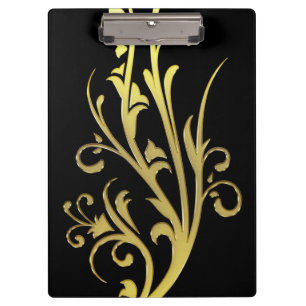 Pranchetas Flor Dourada abstrato Luxury Faux