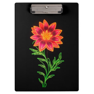 Pranchetas Flor Estilizada Neon
