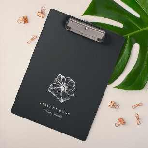 Pranchetas Flor Hibiscus Silver Elegante Personalizada