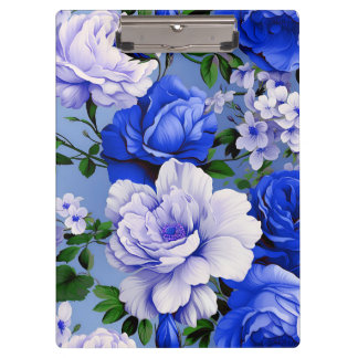 Pranchetas Flor Rosa Azul Grande Retro