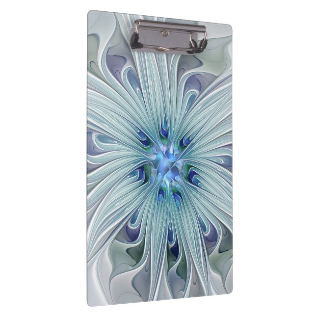 Pranchetas Floral Beauty Abstrato Modern Blue Pastel Flower (Direita)