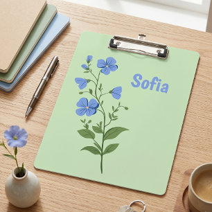 Pranchetas Floral moderno margarida azul feminino elegante co