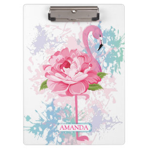Pranchetas Floral rosa-rosa personalizado