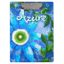 Pranchetas Flores Abstrato Azuis Verdes Florais Personalizada