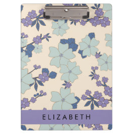 Pranchetas Flores Azuis, Flores Roxas, Floral, Seu Nome