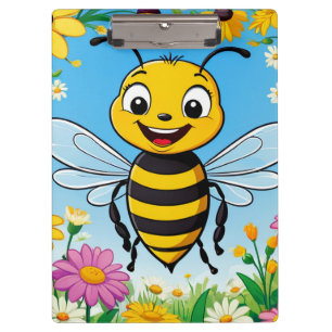 Pranchetas Flores Coloridas De Abelhas De Cartoon