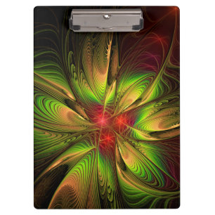 Pranchetas Flores de fantasia fractal macias e ternas
