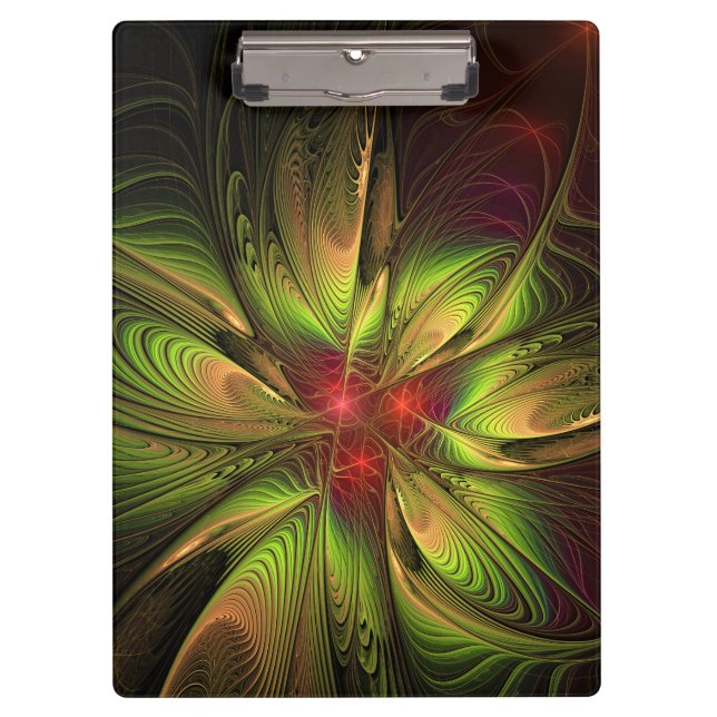 Pranchetas Flores de fantasia fractal macias e ternas (Frente)