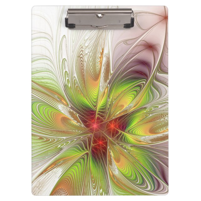 Pranchetas Flores de fantasia fractal suaves e tenra (Frente)