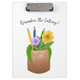 Pranchetas Flores de Lápis de Professores da Escola Substitut