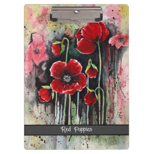 Pranchetas Flores De Papoila Em Aquarela
