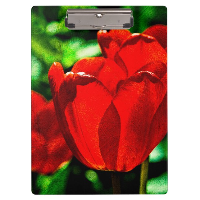 Pranchetas Flores de tulipas vermelhas (Frente)