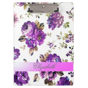 Pranchetas Flores Femininas Vintage Chic Personalizadas