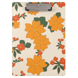 Pranchetas Flores Laranja, Padrão Floral, Padrão De Flores