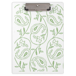 Pranchetas "Flores Paisley Verde" Espiral Artística Elegante