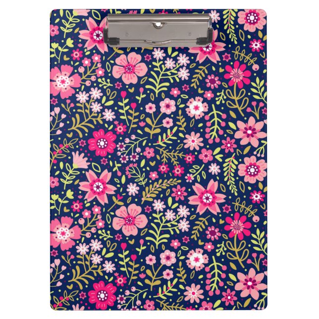 Pranchetas Flores Rosa Quente Ditzy | Área de Transferência d (Frente)