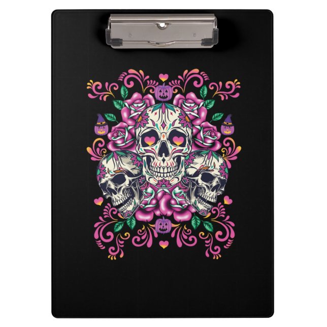 Pranchetas Flórida do crânio, cor de água do esqueleto rosa,  (Frente)