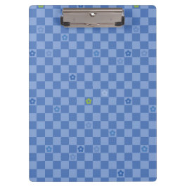 Pranchetas Flower Checkered Pattern No. 01 - Light Blue