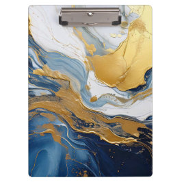 Pranchetas Fluxo de Lava Ousado em Dourado e Azul