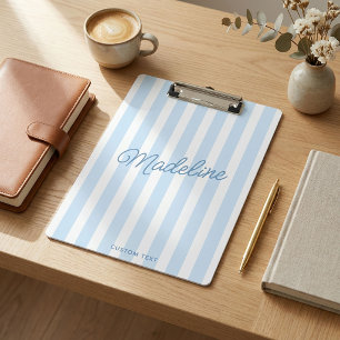 Pranchetas Fofo Personalizado Moderno Costeiro Listrado Azul