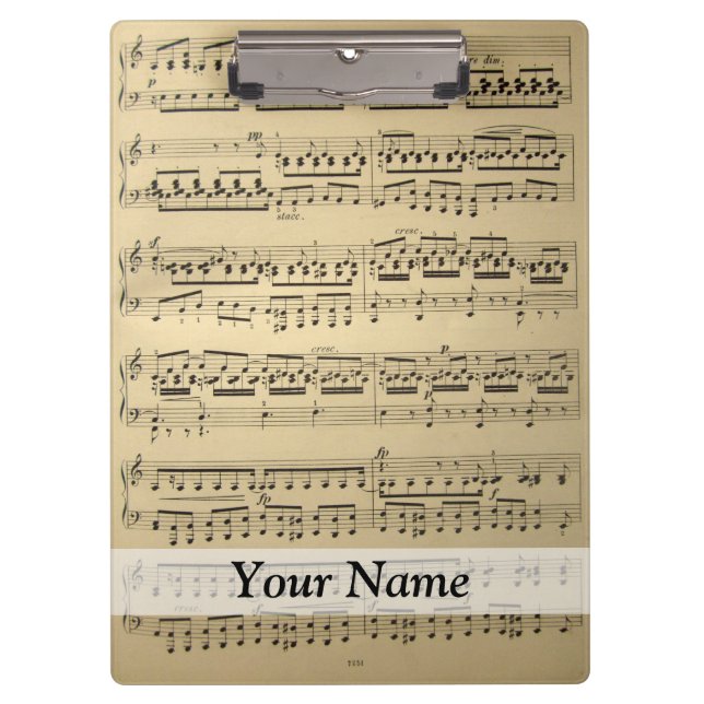 Pranchetas Folha de Música Vintage (Frente)