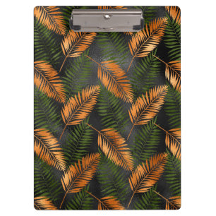 Pranchetas Folha de Palmeira Marrom Cobre Preto Glam Tropical