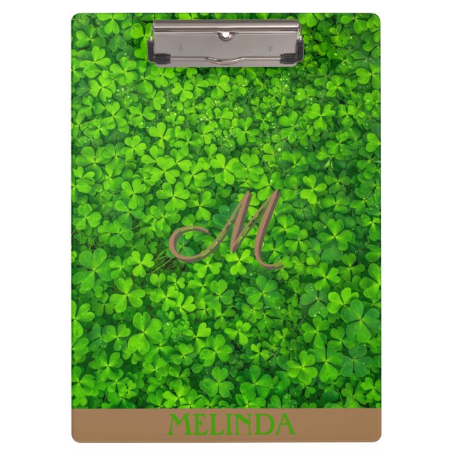 Pranchetas Folha Verde com Monograma (Frente)