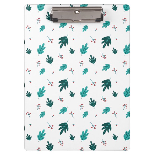 Pranchetas Folhas de Árvore Evergreen e Berries Red Holly (Frente)