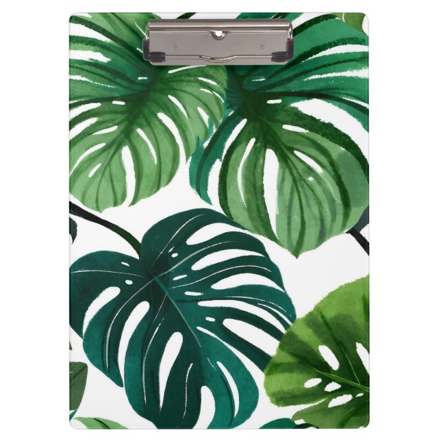 Pranchetas Folhas de Monstera | Aquarela Moderna Simples (Frente)