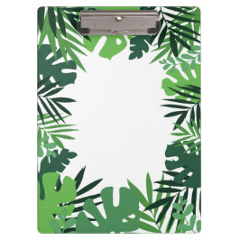 Pranchetas Folhas de palma ecológicas, monograma da selva tro