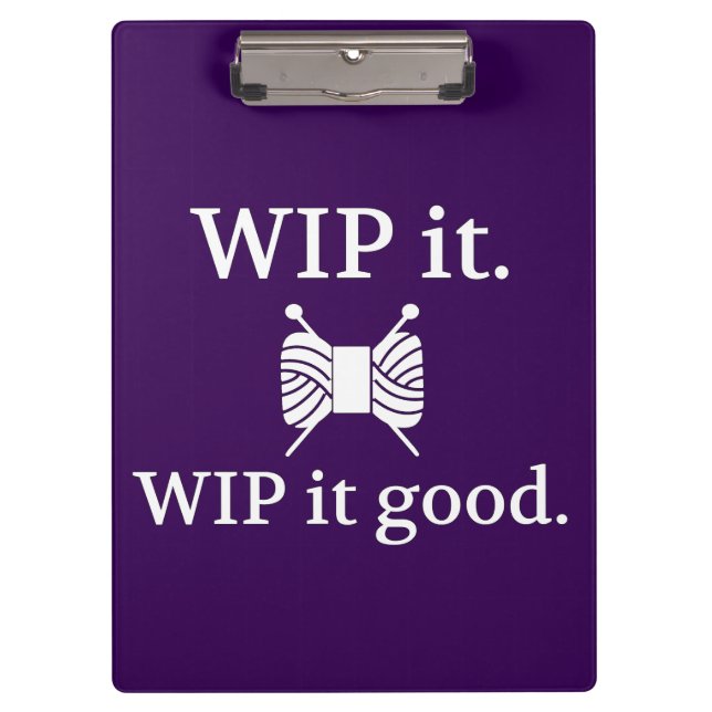 Pranchetas Formando tricô ・ Artesanatos de Ti em WIP {Escuro} (Frente)