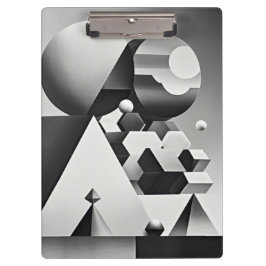 Pranchetas Formas geométricas de cinzas brancas pretas