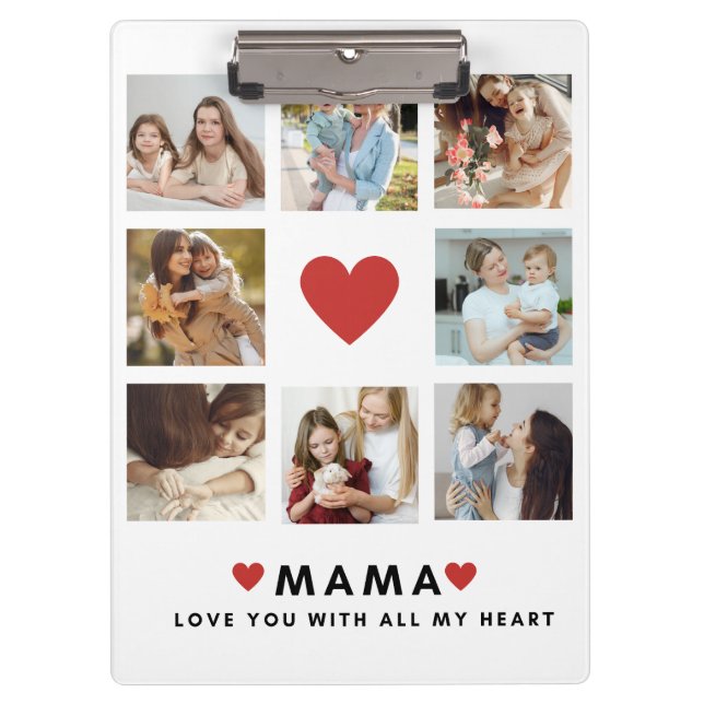 Pranchetas Foto Collage Mãe Nós Amo Você Melhor Presente Mãe (Frente)