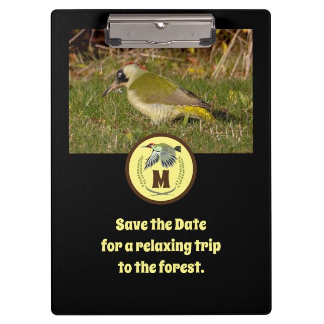 Pranchetas Foto de Monograma de Pica-Pau Verde (Frente)