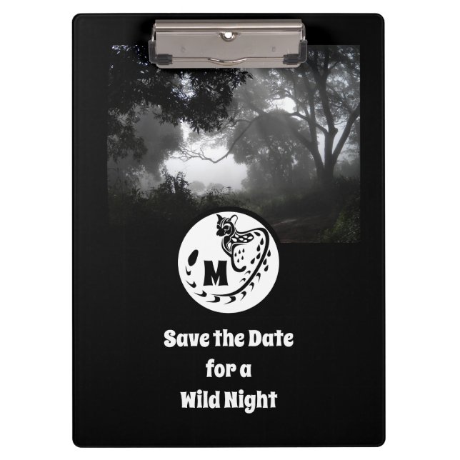 Pranchetas Foto de Monograma de Silhueta Geneta Grande (Frente)