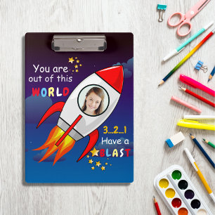 Pranchetas Foto personalizada do foguete astronauta