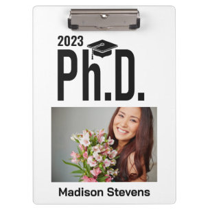 Pranchetas Foto personalizada, nome e ano de Ph.D.