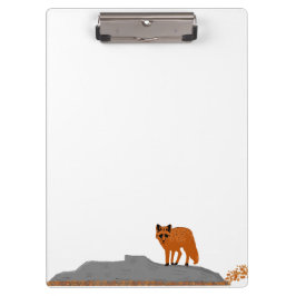 Pranchetas 🦊 Fox on the Rock Clipboard - Office Notepad Hold