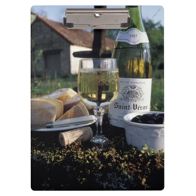 Pranchetas França, Burgundy, Chablis. Vinho local e (Frente)