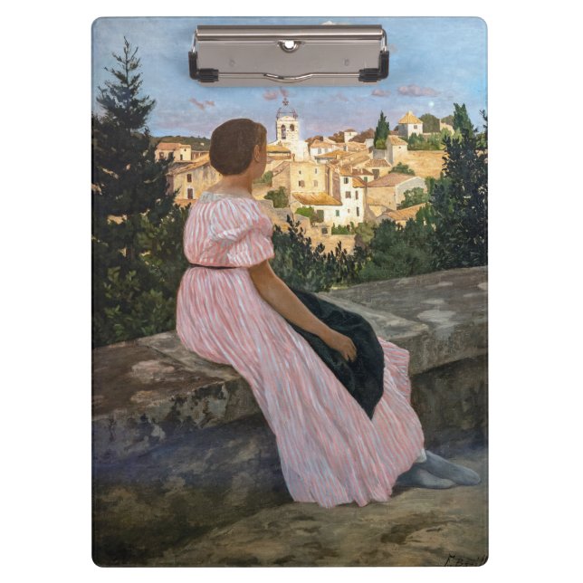 Pranchetas Frederic Bazille - O Vestido Rosa (Frente)