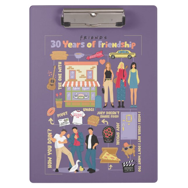 Pranchetas FRIENDS™ | 30 Anos de Amizade (Frente)