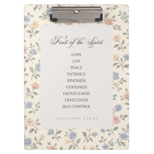 Pranchetas Fruit of the Spirit Galatians 5:22–23 Bible Verse  (Frente)