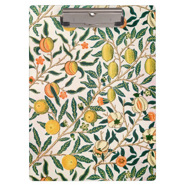 Pranchetas Fruta William Morris Pomegranate Orn Branco (Frente)