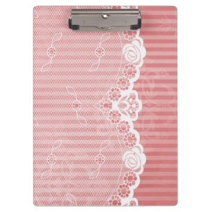 Pranchetas Fundo cor-de-rosa e branco com laço preto