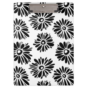 Pranchetas Funky Black and white floral