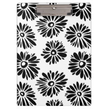 Funky Black e white floral