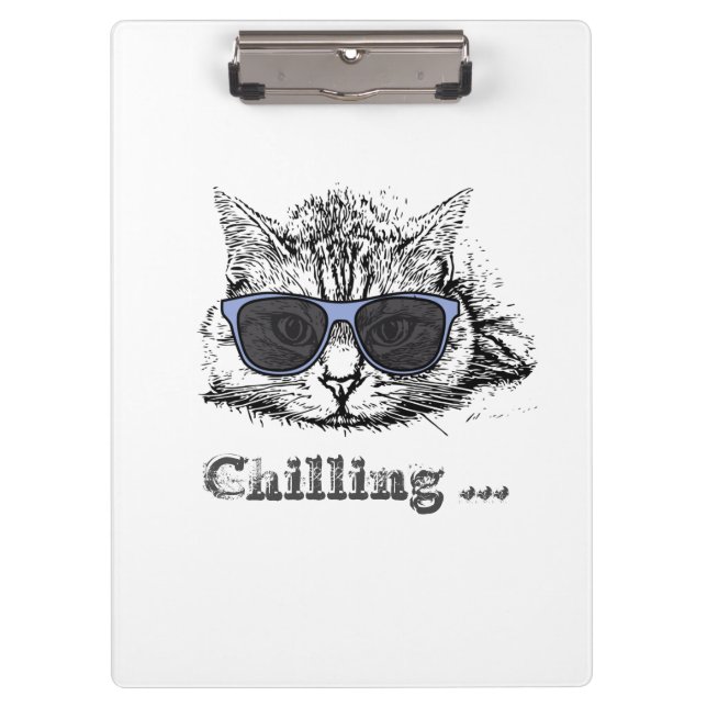 Pranchetas Funny Cat Chilling With Cute Sunglasses           (Frente)